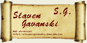Slaven Gavanski vizit kartica